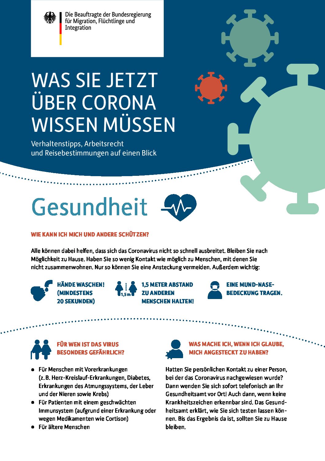 Informationen Der Bundesregierung Zum Coronavirus Update Landesbeauftragte Fur Migration Und Teilhabe Niedersachsen [ 1024 x 724 Pixel ]